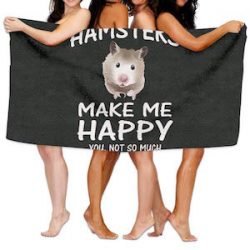IGENERAL Hamsters Make Me Happy Unisex Fashion Towel Personalized Print Beach Towels