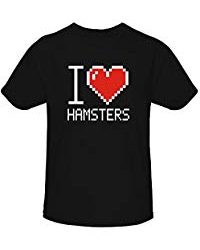 Idakoos I Love Hamsters Pixelated - Animales - Camiseta Niña