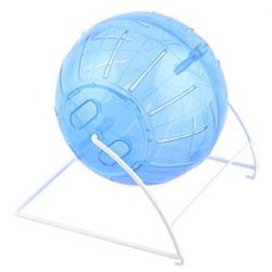 Jaula de rueda la bola del juguete DealMux Gerbil del hámster de ratón de los ratones de ejercicio físico Blanco Azul