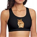 TQSff66 Women's Sports Bra Yoga Vest Cute Hamster Breathable Workout Tank Top