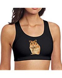 TQSff66 Women's Sports Bra Yoga Vest Cute Hamster Breathable Workout Tank Top